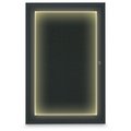 United Visual Products Hinge-less Radius Corkboard, 11"x13-1/2", Black Alum Frame/Dark Spruce UVEB1113R-BLACK-DRKSPR